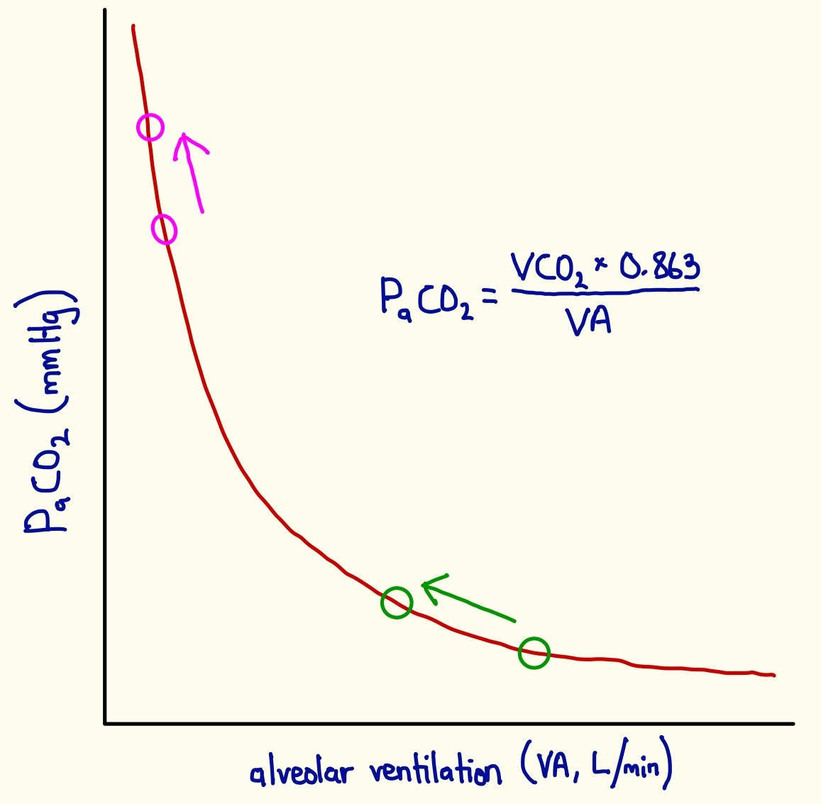 alveolar ventilation equation dead space equation